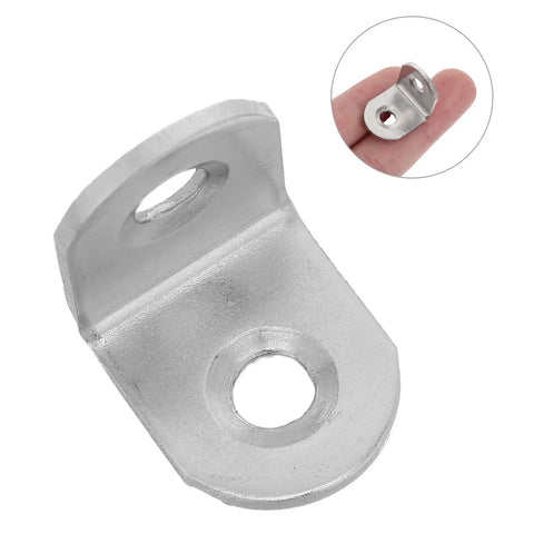 Close-up of Heavy Duty Right Angle Brackets Set With Screws 40 Pack Stainless Steel 90 Degree Corner Braces for wood joints