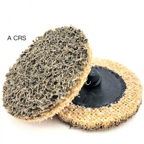 Close-up of 25 Pcs Heavy Duty 2 Inch Coarse Abrasive Non Woven Nylon Quick Change Surface Conditioning Discs R Type