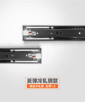 Heavy Duty Silent Drawer Slide Rails Stainless Steel Buffer Damping Cabinet Three Section Ball Bearing Track Two Pieces 500mm 20 Inch Soft Close Hardware