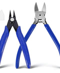 Two Pack Wire Cutters Set 5 Inch Micro Cutter And 6 Inch Heavy Duty Diagonal Cutter Spring Loaded Flush Cutting Pliers