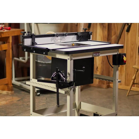 Dust Collection Box for Router Table with Fully Enclosed Metal Construction, integrated airflow vents, and 4 inch dust port