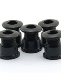 5Pcs Black MTB Chainring Bolts Kit 4.9mm For Single Chainring Crankset Fixing Screws Built Tough Lightweight Anodized Steel