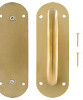 Gold Stainless Steel Barn Door Handle Pull Plates Set Of 2 With Mounting Screws For Sliding Doors And Kitchen Cabinets