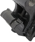 No Brainer Hook Coupler System for Diggers, detailed view of metal pin connector for versatile attachments on mini excavators up to 3 tons