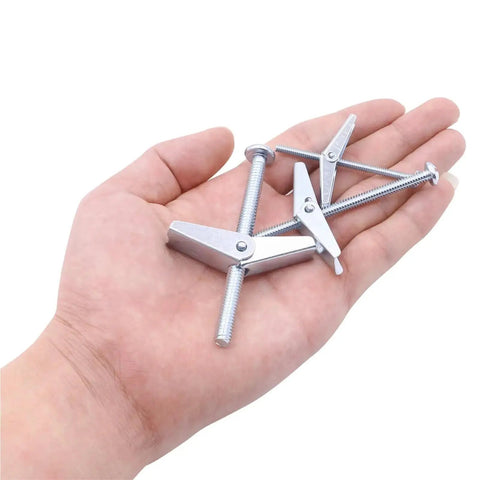 Heavy Duty Hollow Wall Anchors Kit for Drywall With Carbon Steel Toggle Bolts and Wing Nuts, 72-Piece hand-held anchors
