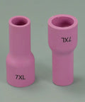Pink TIG Gas Lens Alumina Nozzle Ceramic Cup Extended 53N61XL Seven Sixteenth Inch 11mm for torch kit, side view