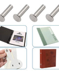 Top Shelf Nickel Plated Chicago Binding Screw Set Of 60 Double Cap Standoff Bolts 5 mm X 20 mm in use with scrapbooks and binders.