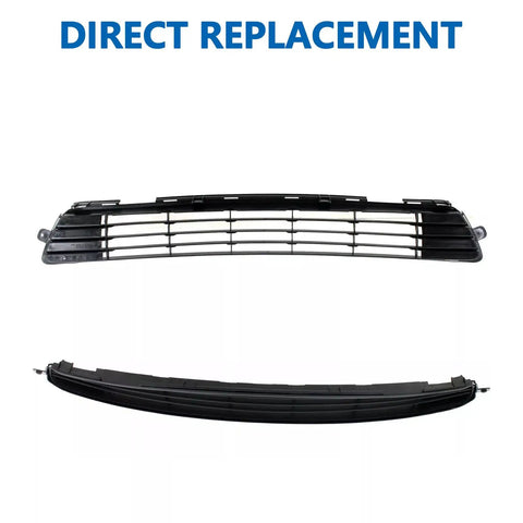 Front Bumper Lower Grille for 2011 2012 2013 Toyota Corolla, Direct Replacement, Primed Black ABS Plastic OEM Style Insert