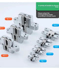 Heavy Duty Concealed Cross Hinge For Secret Doors Featuring Smooth Swing Motion and Stealthy Low Profile Hardware, multiple models displayed.