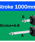 Heavy Duty Double Acting Pneumatic Cylinder With A Solid 250 Millimeter Bore Built For Tough Job Sites And Factory Floors Delivering Smooth Air Powered Performance Without Breaking A Sweat with 1000mm stroke illustration.