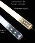 Six Pack 16 Inch V Shape LED Strip Black Channel with anti UV diffuser shown without strips for demonstration