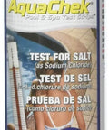 Get Spot On Pool Salt Test Strips For Sodium Chloride Checks Nail Your Salt Cell Generator Levels Fast With Clinical Precision And Hassle Free Water Quality Tracking Per Ten Pack - AquaChek test strips container with yellow cap on poolside.