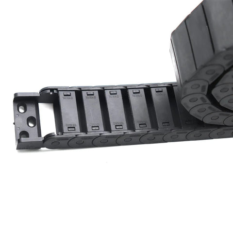 15x40mm Plastic Semi Closed CNC Machine Tool Cable Drag Chain 1 Meter Black Wire Carrier For CNC Routers And Milling