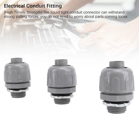 Tough As Nails 20 Pack Half Inch Npt Liquid Tight Conduit Connectors rugged nylon fittings for electrical installations.
