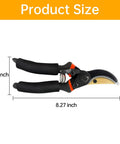 Workhorse Titanium Bypass Pruning Shears With Rust Resistant Coated Ergonomic Handles That Glide Through Three Quarter Inch Branches