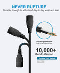 10 Ft 3 Prong AC Power Cord Universal Cable For Treadmills, TVs, Monitors, And Computers, 110-125V, 18AWG, NEMA 5-15P To C13