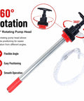Heavy Duty Manual Push Oil Transfer Pump Works Like A Charm Moving Light Fluids To Thick Gear Oil Featuring 360° rotating pump head.