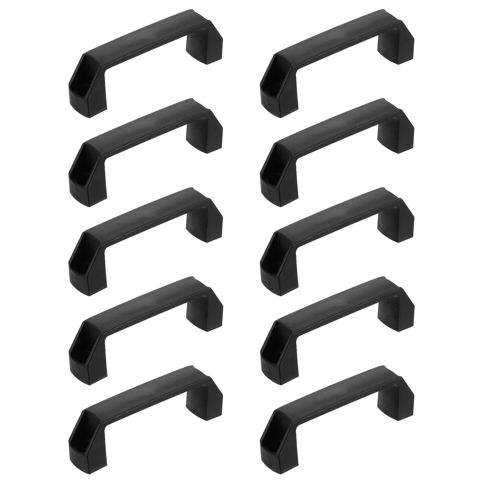 Rectangular Plastic Cabinet Pull Handles, 10-Pack