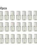 50 Pack Clear 5Ml Plastic Lab Bottles With Wide Mouth Caps For Reagents, Samples And Liquid Storage, Transparent Cylindrical Polyethylene Bottles With Leakproof Screw Caps, Your Go To Food Safe Lab Storage Solution. 50pcs clear bottles