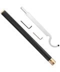 No Sweat Wood Lathe Hollowing Tool with Replaceable Tungsten Alloy Blade, aluminum handle, and hex keys for woodturning.