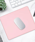 Pink Square Mouse Pad 10.2 X 8.3 Inches, Ultra Slick Surface With Stitched Edge, Anti Slip Waterproof Rubber Desk Mat for Gaming and Office