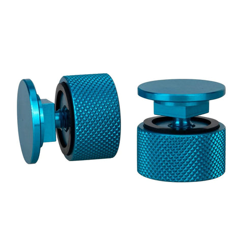 Sky Blue Welding Hood Pipeliner Helmet Fasteners Replacement Headgear Screws with aluminum anodized build and silicone washer