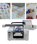 Professional Industrial Flatbed Inkjet Printer Delivers Crisp Serial Number Labeling With Plug And Play Ease For Chemical Packaging No Sweat Smudgeproof Auto Coding Rig printing colorful labels on various materials.