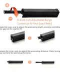 4 Pack Magnetic Push Latch Kit for Hidden Cabinets and Drawers showing adjustable range and inner core rotation for perfect fit