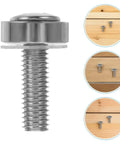 M6x20 Nickel Plated Crown Head Rack Screws And Cage Nuts Kit With Washers For Server Racks And Network Switches