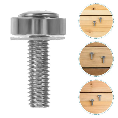 M6x20 Nickel Plated Crown Head Rack Screws And Cage Nuts Kit With Washers For Server Racks And Network Switches