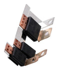 Solid Vehicle Electrical Link Unit With Molded Housing And Metal Tabs Serving As A Perfect Replacement For Your Battery Main Connection Let It Fix Your Ride Today, close-up view with metal tabs.