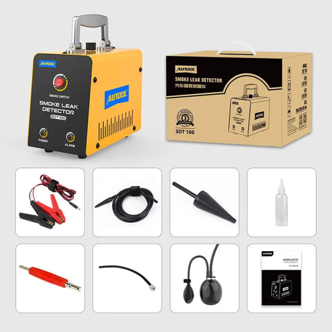 Pro Grade EVAP Smoke Tester For Cars With Built In Air Pump 12V Vacuum Diagnostic Tool kit and components