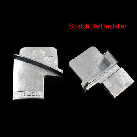 Two Piece Belt Removal And Installation Tool Set For Timing Belts, Aluminum Alloy Belt Remover And Installer Tools shown on black