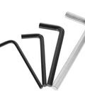 Heavy Duty Carbon Steel Hex Key Wrench Set For Furniture Assembly And Bike Repair. 4-piece M3-M6 Allen keys in black and silver