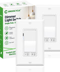 2 Pack Dimmer Light Switch Featuring Single Pole And Three Way Circuits Smooth Sailing Flicker Control Real Deal Sturdiness Includes Pure White Faceplate.