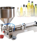 Heavy Duty Pneumatic Liquid Filler Machine, 100ml precision build with stainless steel funnel, ideal for viscous oils and sauces.