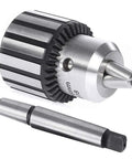Top Shelf Heavy Duty 5/8 Inch Drill Chuck Kit Featuring K32 Tightening Key And Mt2 Taper Arbor forged steel chuck and key for precision tools.