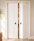 Black Cabinet Bifold Closet Door Ring Pull Handles With 1.6 Inch Backplate 4 Pack on white bifold closet doors