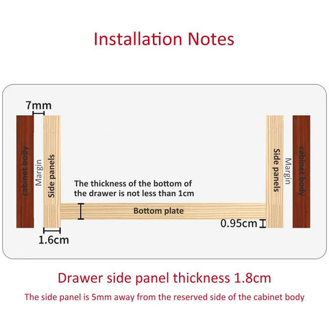 Installation notes for Heavy Duty Soft Close Drawer Slides That Glide Like Butter, Workhorse 200mm Undermount Rails, 2-Section Design