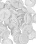 100 Piece Anti Static Nitrile Finger Sleeves For Electronic Repair And Cleanroom Work white finger sleeves piled together.