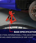 Reliable 2 Ton Automotive Jack Stands with Impressive 4,000 Lbs Capacity under vehicle for support