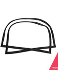 Door Gasket For Freezers Black 5304507206 curved view, Frigidaire brand tool-free installation replacement seal