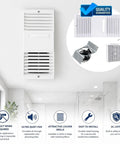 Quiet Ductless Bathroom Exhaust Fan Kit With Grille And Unscented Filter Cartridge For Residential Remodel All In One Ventilation Set