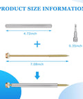 Size diagram of 10 Pack 7 Inch Gutter Screws With Stainless Steel Sleeves And Set Nails, showing length and width dimensions.