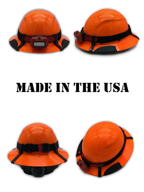 Full Brim Hard Hat Clips For Lift Brand Helmets, Patent Pending And Front Back Size Options, USA Made, Easy Install