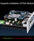 Kickass 2U Rack Mount Enclosure For Raspberry Pi 4 And Pi 5 Server Clusters showing installation of PoE module.