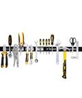 Heavy Duty Magnetic Tool Holders 18 Inch 8 Pack With Mounting Brackets And S Hooks Wall Mount Magnetic Bar Rack For Wrenches Screwdrivers Hammers And More holding various tools