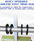 Manual Floor Tape Applicator For Quick Masking And Painting, Two Parallel Line Floor Marking Tool For Walls Floors Gyms Warehouses And Packing Jobs, Keeps You Standing And Working Fast, stainless steel, adjustable