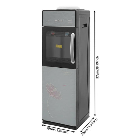 Top Loading Water Cooler Dispenser with Hot and Cold Water, Removable Drip Tray, LED Indicators, Bottom Storage, 38.1 inch height