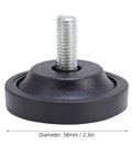 Heavy Duty Rubber Feet Levelers For Furniture Protection And Stability 58mm Diameter Screw On No Slip Floor Protectors